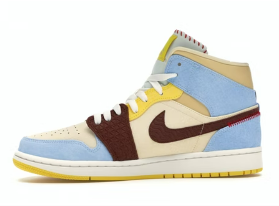 Jordan 1 Mid SE Fearless Ma1s0n Chateau Rouge