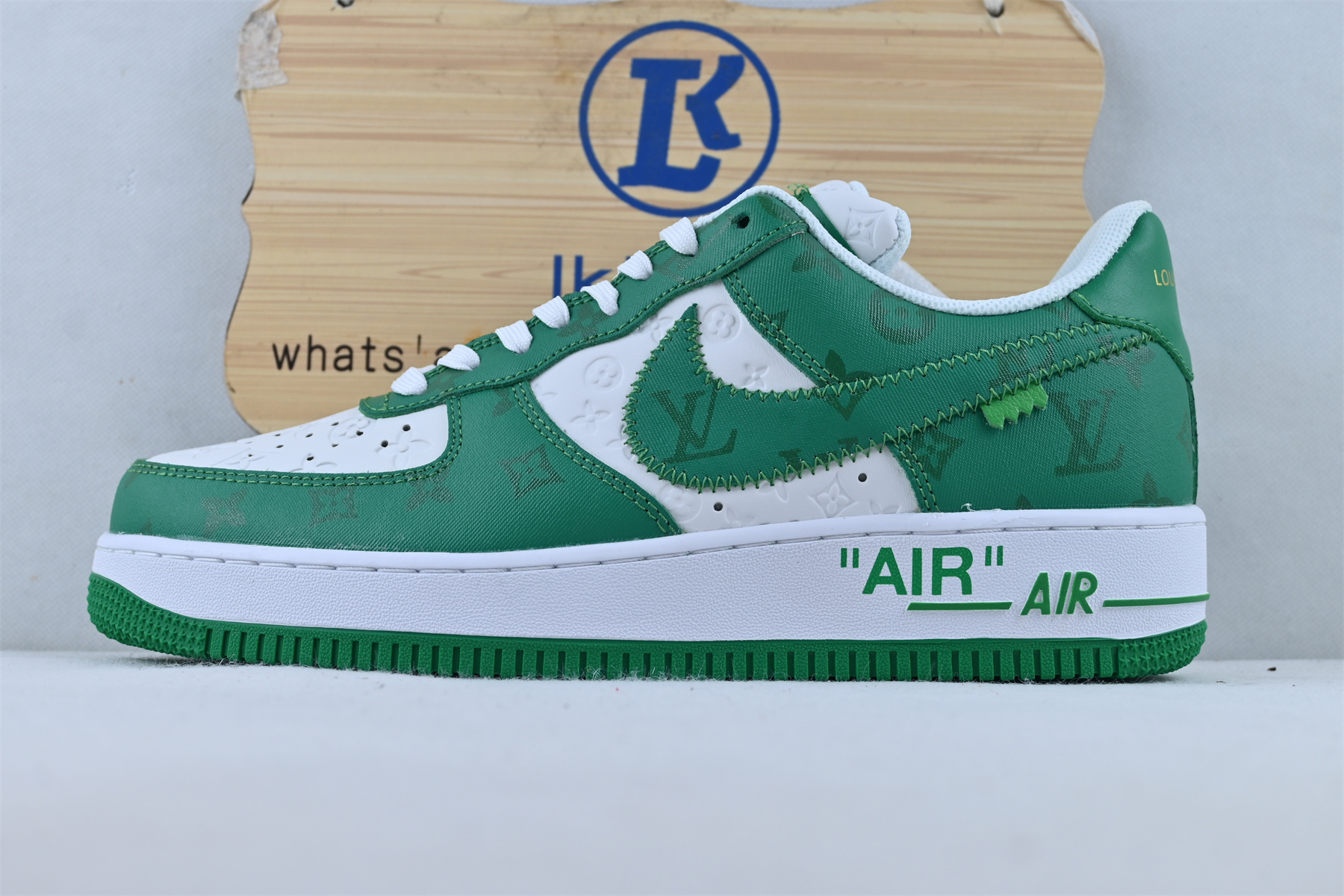 L0vis Vvtt0n Nike Air Force 1 Low By Virgil Abloh White Green