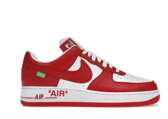 L0vis Vvtt0n Nike Air Force 1 Low By Virgil Abloh White Red