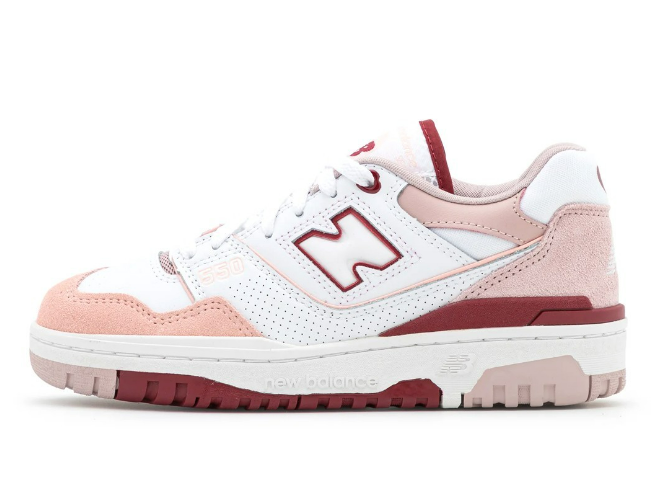 New Balance 550 White Scarlet