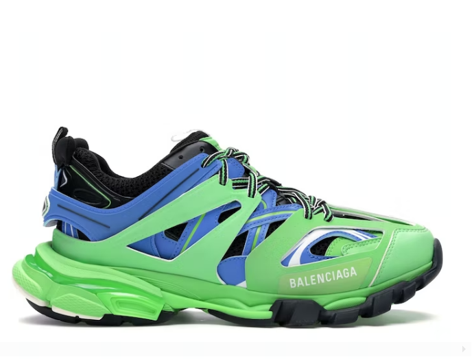 Ba1en*iaga Track Trainers Green Blue