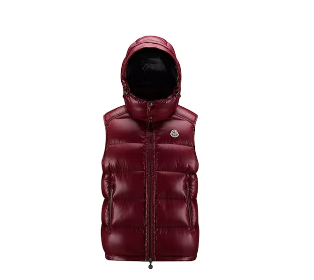 Moncler Bormes Down Vest Burgundy