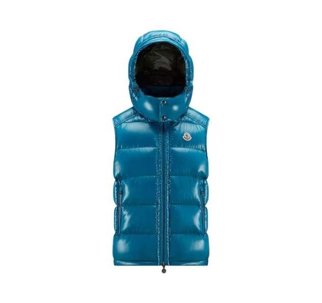 Moncler Bormes Down Vest Petrol Blue