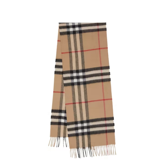 Bv*b*rry The Classic Check Cashmere Scarf Archive Beige