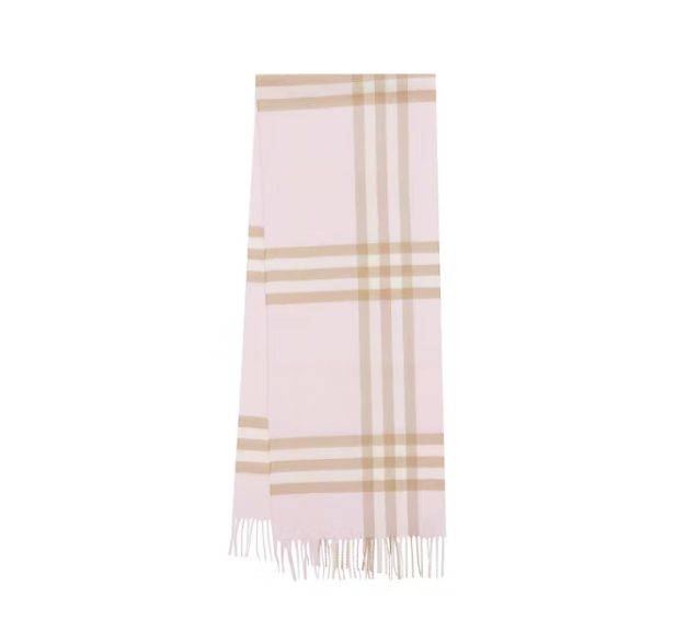 Bv*b*rry The Classic Check Cashmere Scarf Alabaster