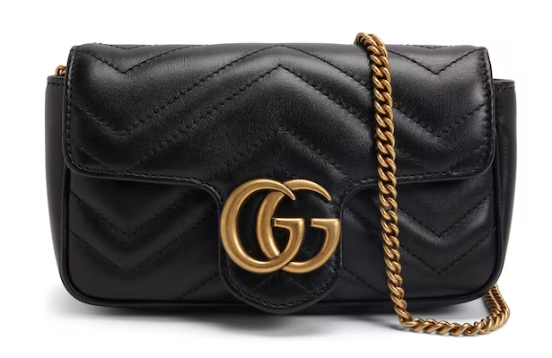 Gvc*1 GG Marmont Matelasse S*per Mini Bag Black