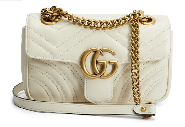 Gvc*1 GG Marmont Matelasse Mini White