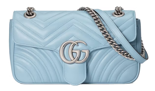 Gvc*1 Marmont Shoulder Bag GG Small Pastel Blue