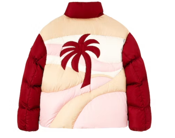 Moncler x Palm Angels Panamint Short Down Jacket Burgundy
