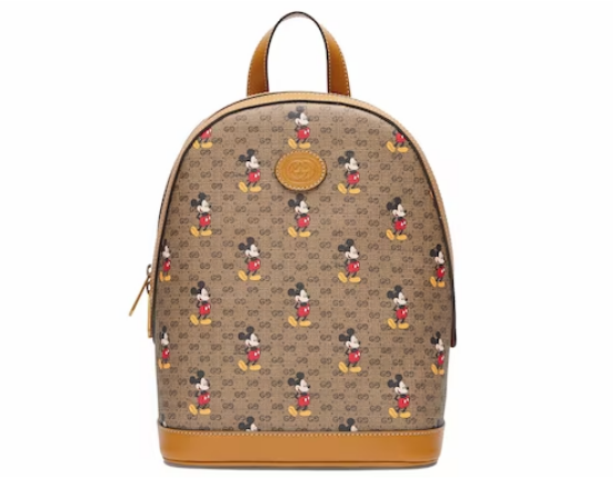 Gvc*1 x Disney Backpack Mini GG Svp*me Mickey Mouse Small Beige