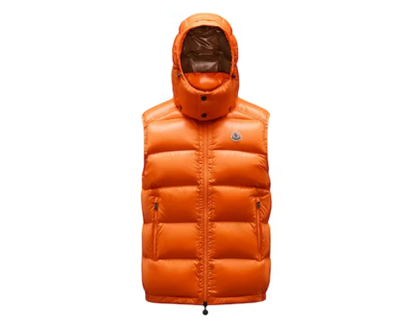 Moncler Bormes Down Vest Bright Orange