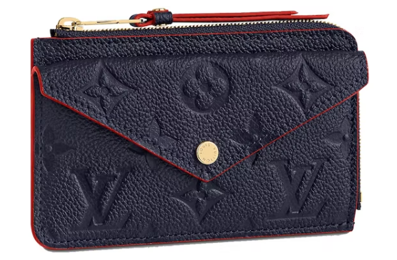 L0vis Vvtt0n Card Holder Recto Reverso Monogram Empriente Navy/Red