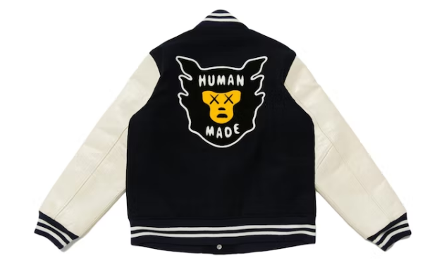 KAWS x Human Made Varsity Jacket Navy