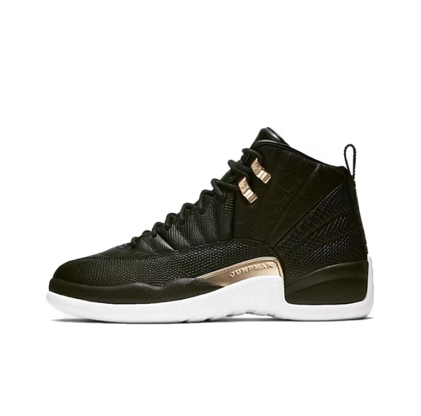 Jordan 12 Retro Black Metallic Gold White