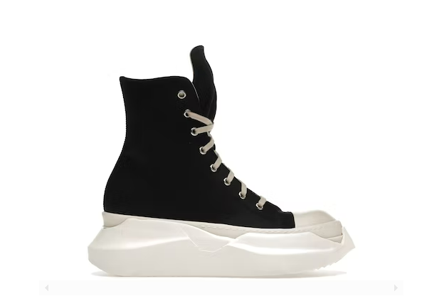Rick Owens Abstract High Top Black Milk