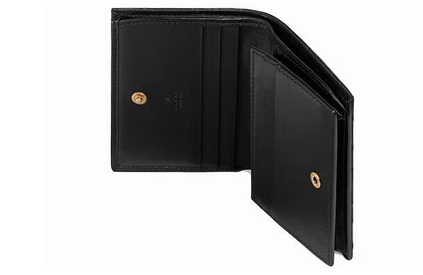 Gvc*1 GG Marmont Card Case Wallet Matelasse Black