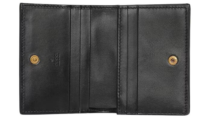 Gvc*1 GG Matelasse Card Case Wallet Black