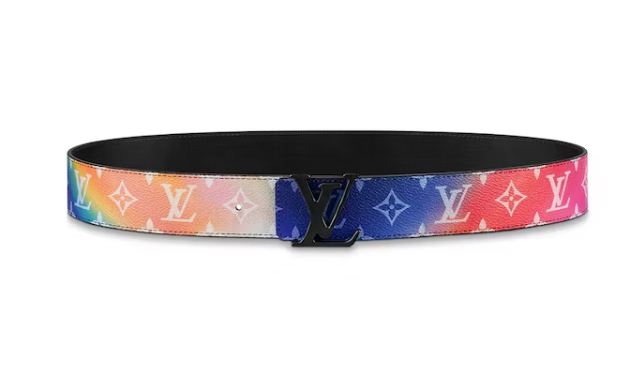 L0vis Vvtt0n LV Shape 40mm Reversible Belt Sunset Monogram Multicolor
