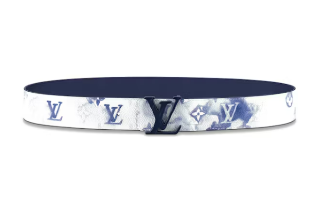 L0vis Vvtt0n LV Shape Reversible Belt 40 MM Light Blue