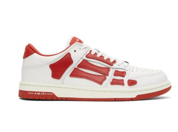 AMIRI Skel Top Low White Red