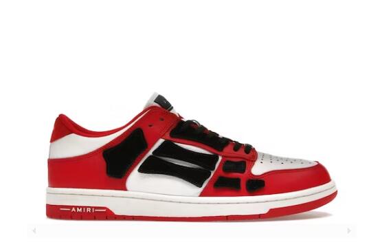 AMIRI Skel Top Low White Red White