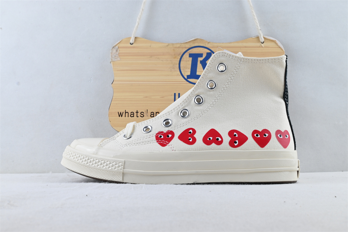 Converse Chuck Taylor All-Star 70 Hi Comme Des Garcons Play Multi-Heart White