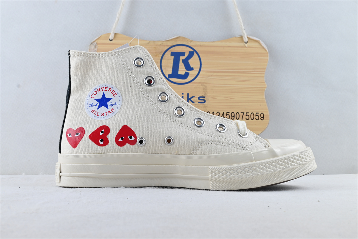 Converse Chuck Taylor All-Star 70 Hi Comme Des Garcons Play Multi-Heart White