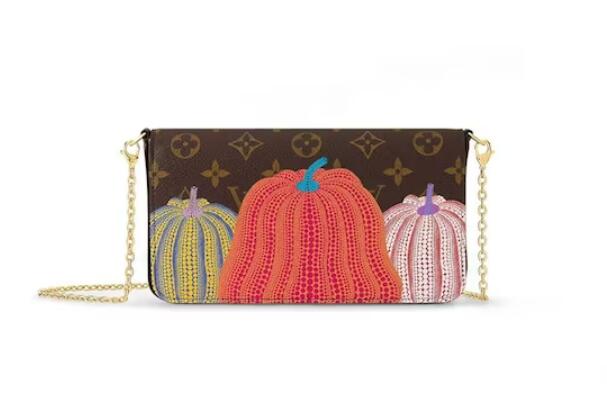 L0vis Vvtt0n LV x YK Felicie Pochette Pumpkin Print
