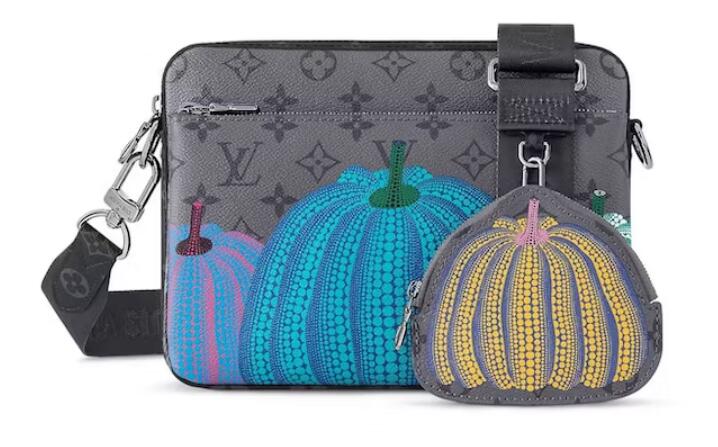 L0vis Vvtt0n LV x YK Trio Messenger Pumpkin Print