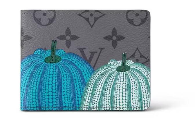 L0vis Vvtt0n LV x YK Slender Wallet Pumpkin Print