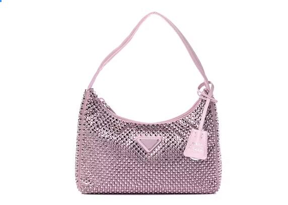 Pra*a Re-Edition 2000 Crystal Bag Pink