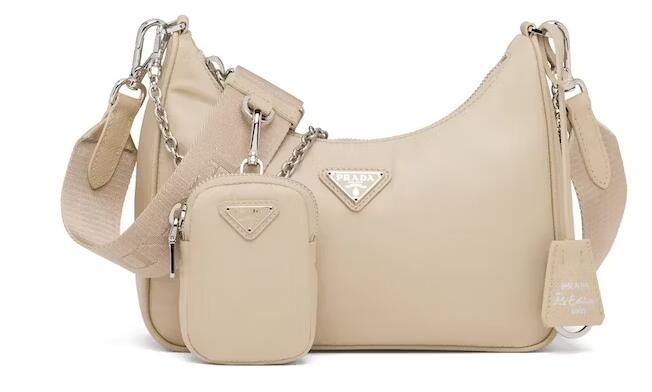 Pra*a Re-Edition 2005 Re-Nylon Bag Desert Beige