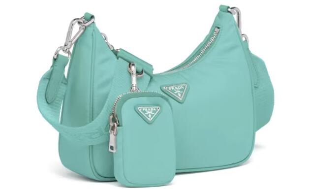 Pra*a Re-Edition 2005 Nylon Bag Jade Green