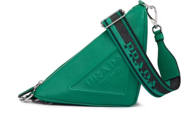 Pra*a Saffiano Triangle Bag Mango