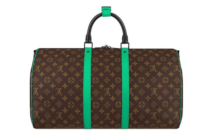 L0vis Vvtt0n Keepall Bandouliere Monogram Macassar Minty Green