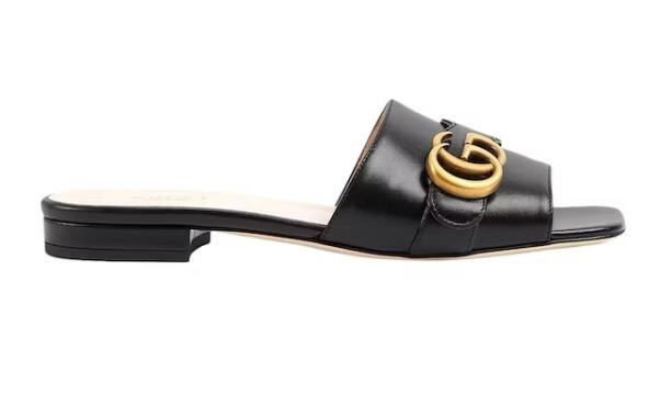 Gvc*1 GG Slide Sandal Black Leather