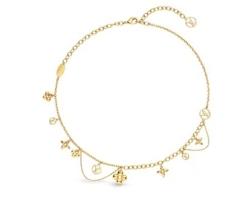 L0vis Vvtt0n Blooming S*pple Necklace Brass