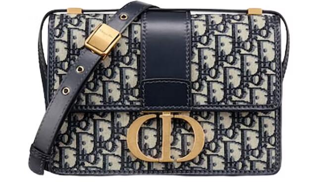 ior 30 Montaigne Shoulder Bag D10r Oblique Jacquard Blue（6.5H 9.5W 3D）