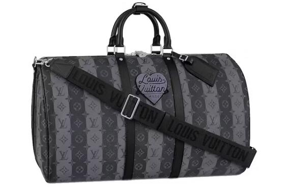 L0vis Vvtt0n x Nigo Keepall Bandouliere  Monogram Stripes Eclipse