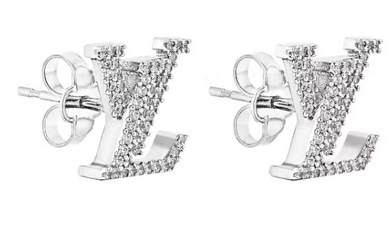 L0vis Vvtt0n LV Iconic Earrings Silver/Rhinestone