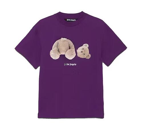 Palm Angels Bear Print T-shirt Men's Purple