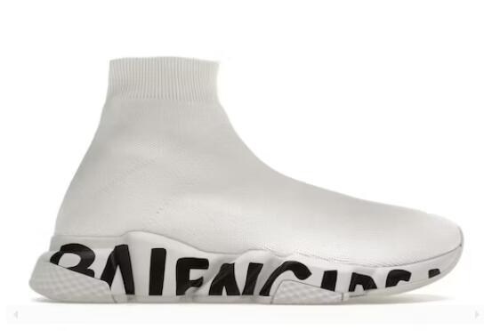 Ba1en*iaga Speed Graffiti Trainers White Black