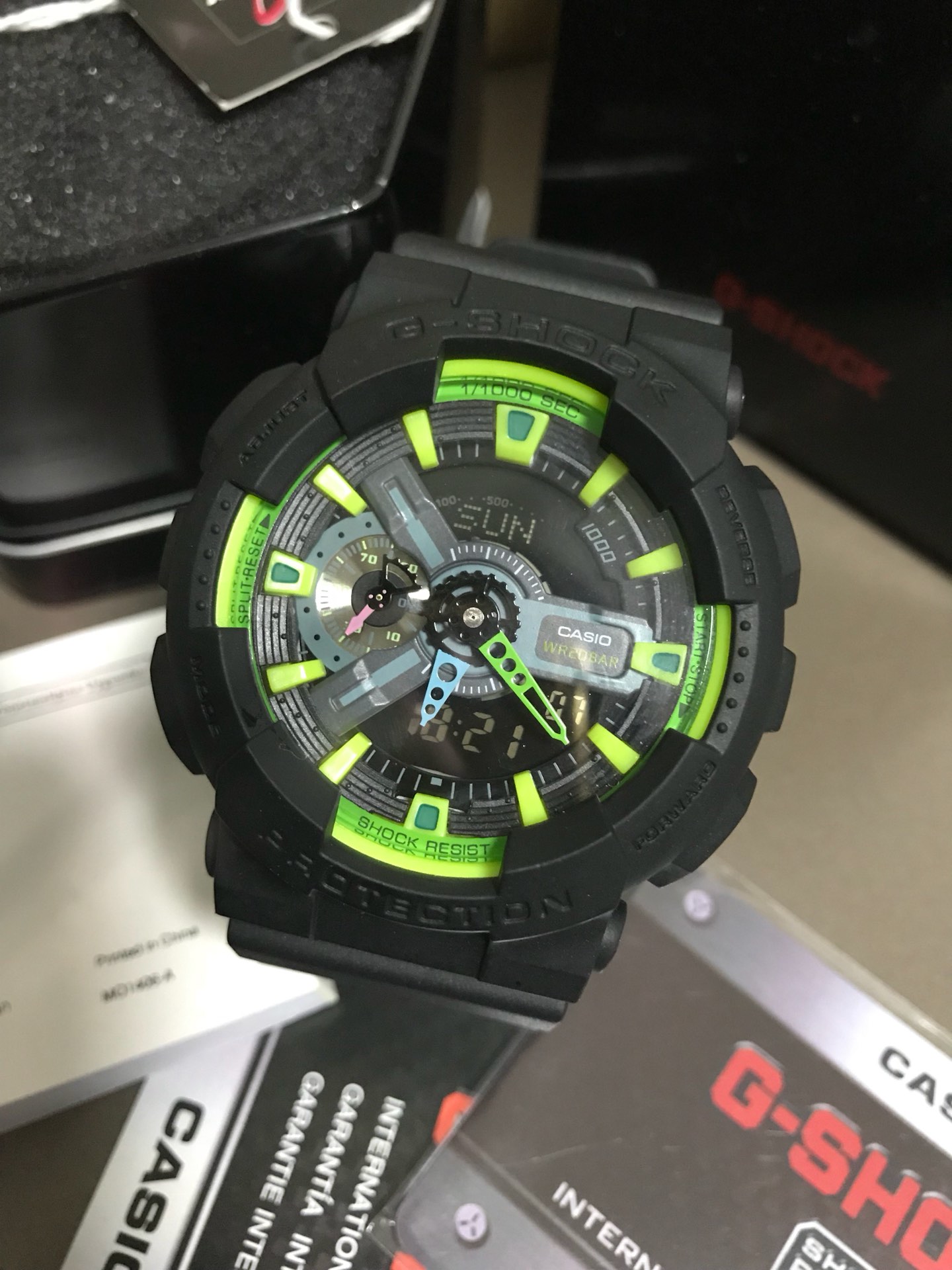 Casio G-Shock Sporty Illumi Series Black/Lime Green GA110LY