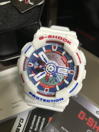 Original G-Shock Ga110tr-7a For Men With Red White Blue Analog Digital New