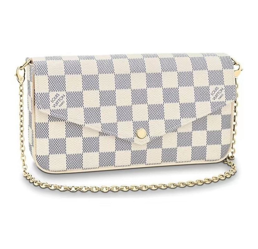 L0vis Vvtt0n | Pochette Felicie White Damier Azur Canvas Cross Body Bag