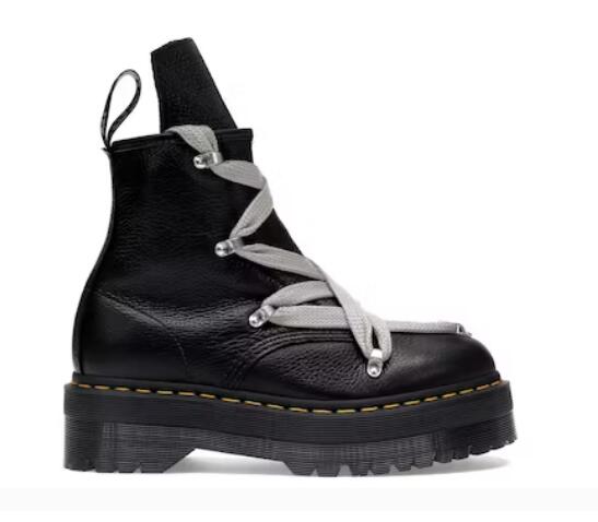 Dr. Martens 1460 Quad Leather Sole Pentagram Jumbo Lace Boot Rick Owens Black
