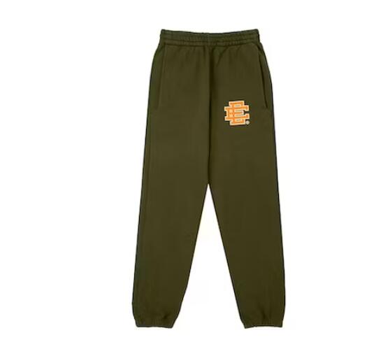 Eric Emanuel EE Basic Sweatpants Olive/Shocking Orange