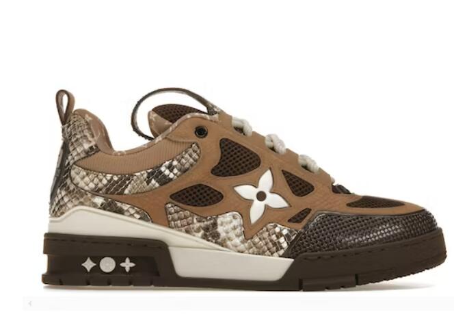 L0vis Vvtt0n Skate Sneaker Brown Snakeskin