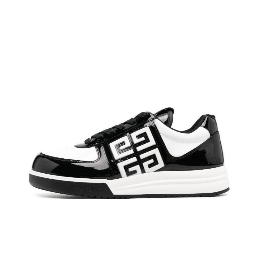 GIVENCHY GIVENCHY G4 LOW-TOP PATENT CALF LEATHER SNEAKERS SHOES