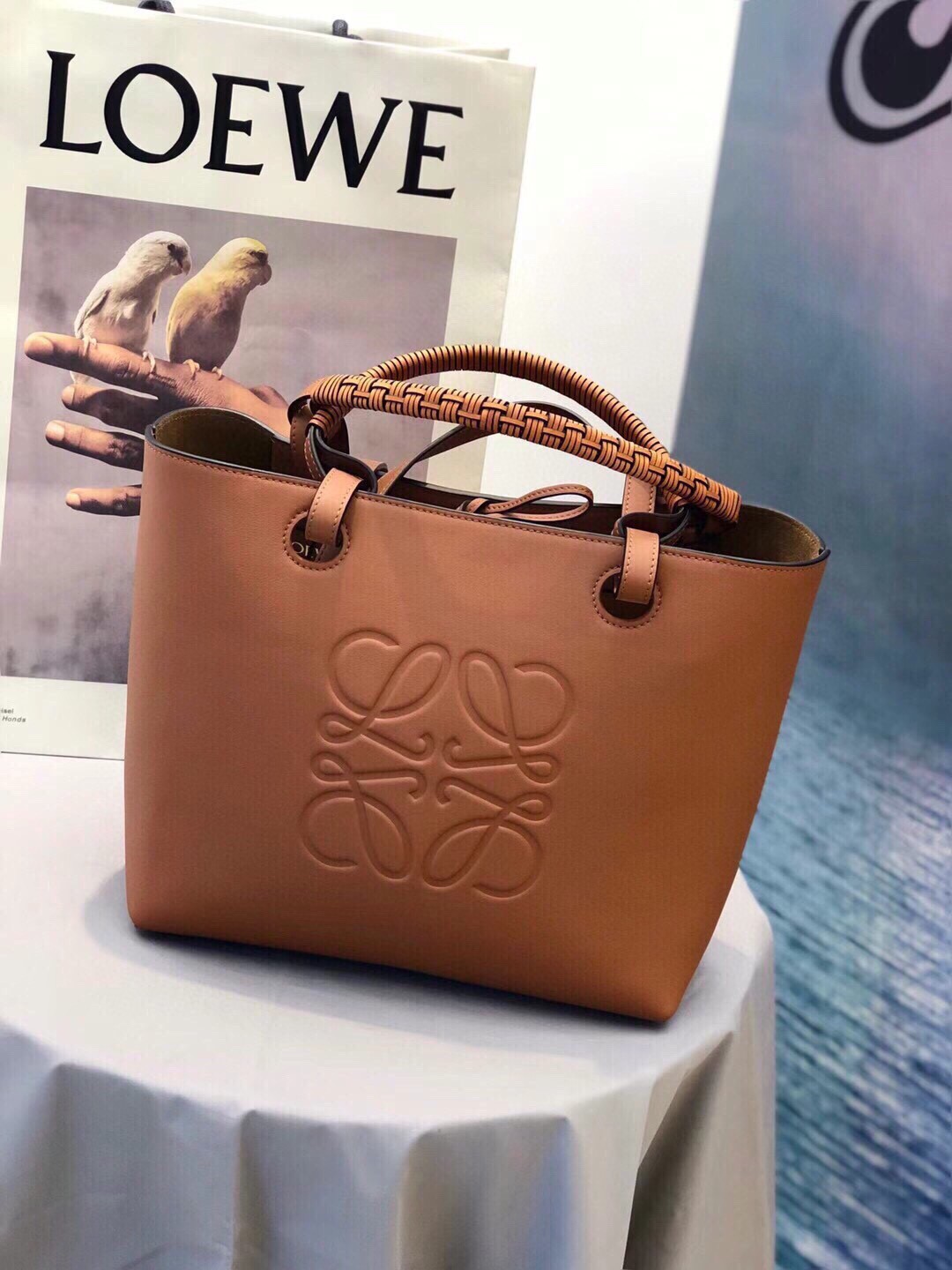 L0ew* Inflated Anagram Leather Tote Women